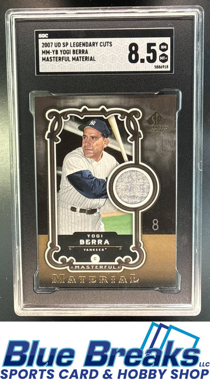 2007 SP Legendary Cuts Yogi Berra #MM-YB Masterful Materials Relic SGC 8.5 New York Yankees