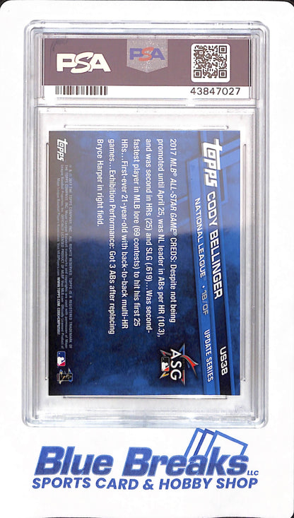 2017 Topps Update - Cody Bellinger - # US 38 - Baseball - Los Angeles Dodgers - Staring Up - PSA 10