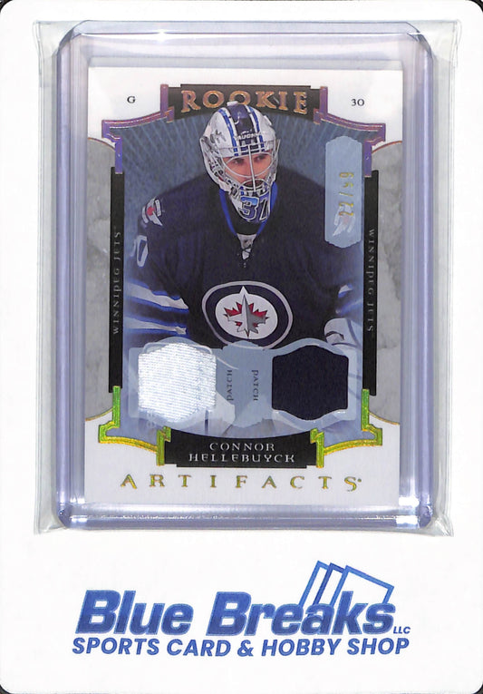 2015-16 Upper Deck Artifacts - Connor Hellebuyck - Winnipeg Jets - #177 - Hockey - Relic - 22/99