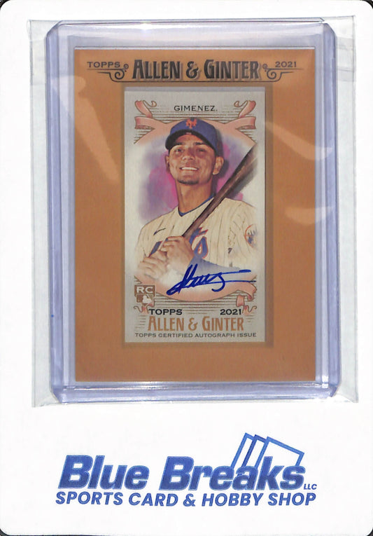 2021 Topps Allen & Ginter - Andres Gimnez - #FMA-AG - New York Mets - Mini Autographed - Baseball