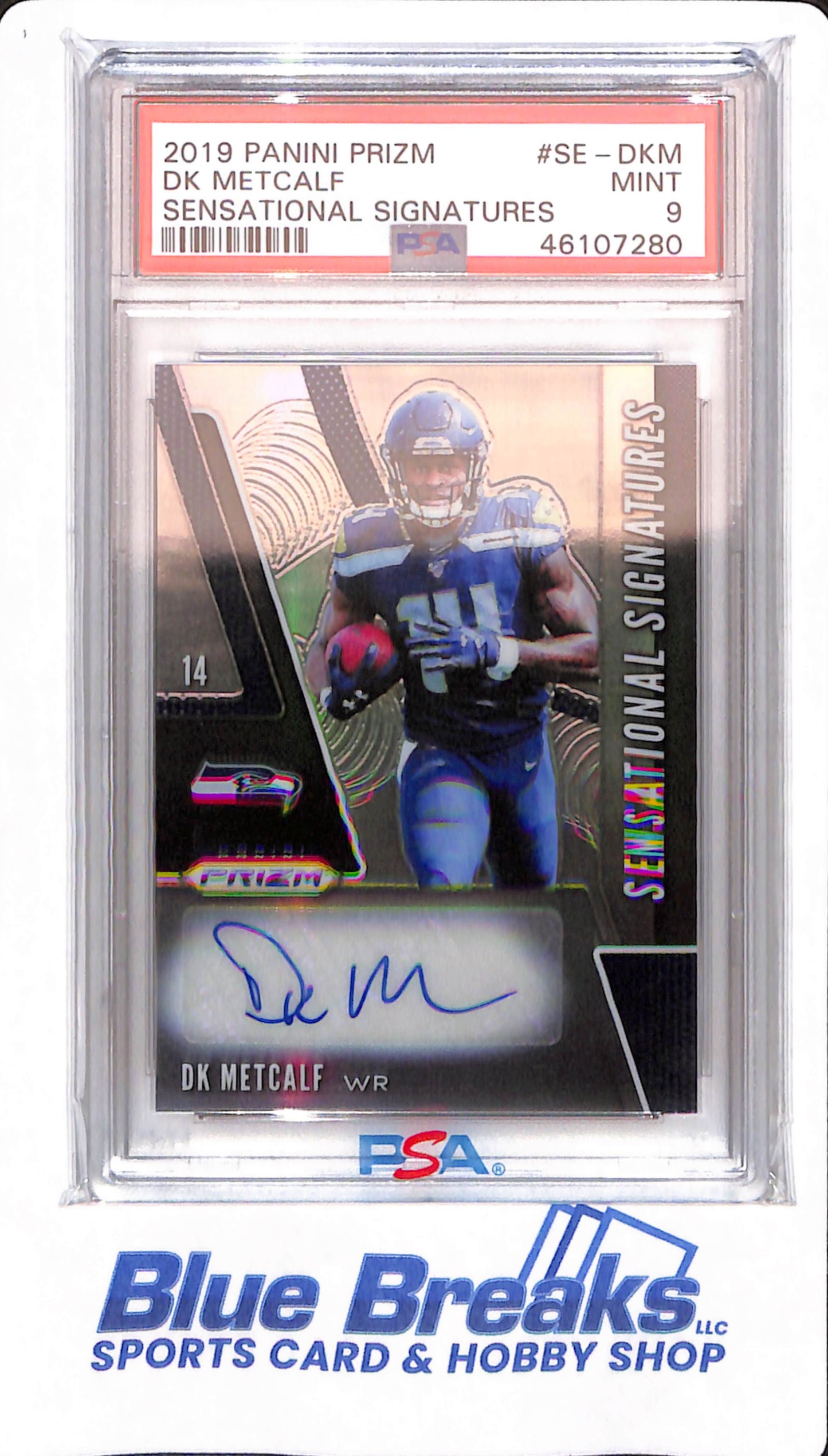 2019 Panini Prizm - DK Metcalf - # SE-DKM - Seattle Seahawks - Football - PSA 9 - Sensational Signatures - Autographed