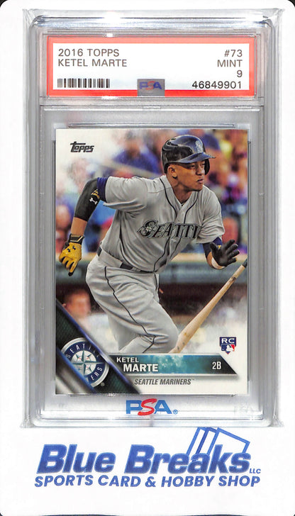 2016 Topps - Ketel Marte - #73 - PSA 9 - Seattle Mariners - Baseball