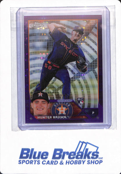 2023 Topps Chrome - Hunter Brown - # 197 - Houston Astros - Baseball - Purple - 062/275