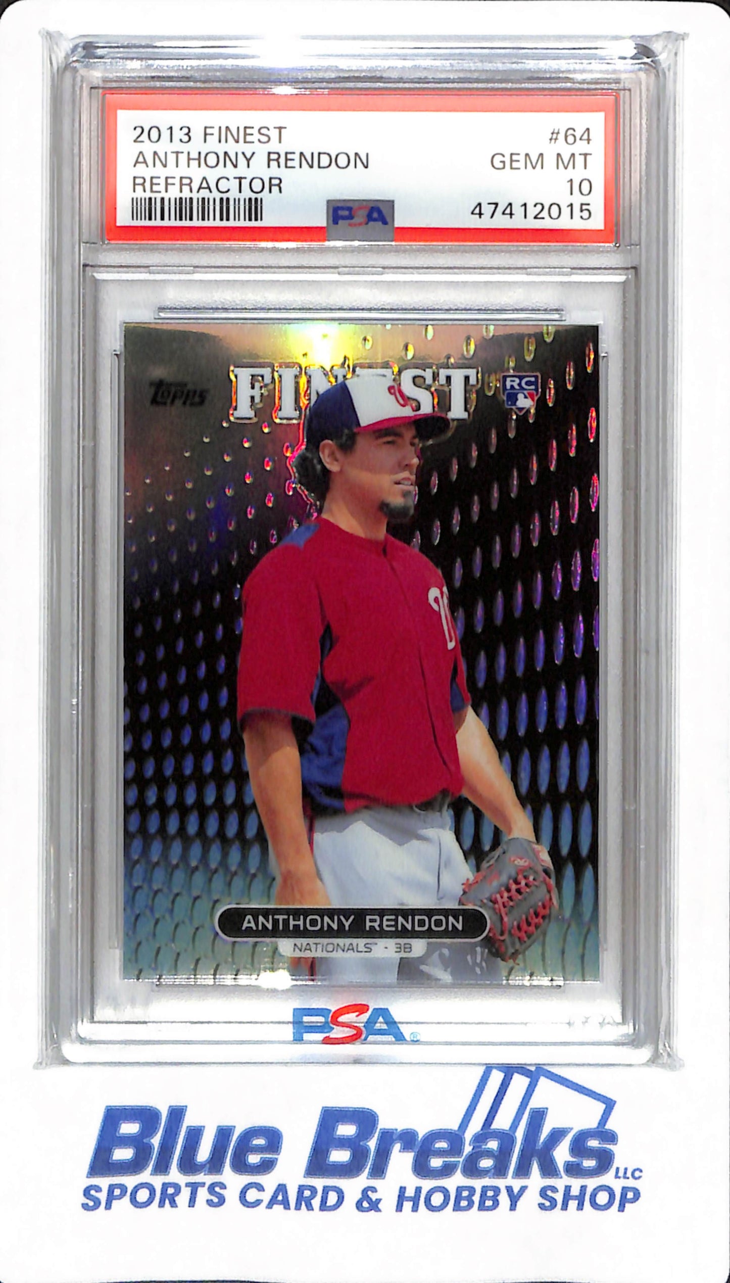 2013 Finest - Anthony Rendon - #64 - PSA 10 - Washington Nationals - Baseball - Refractor