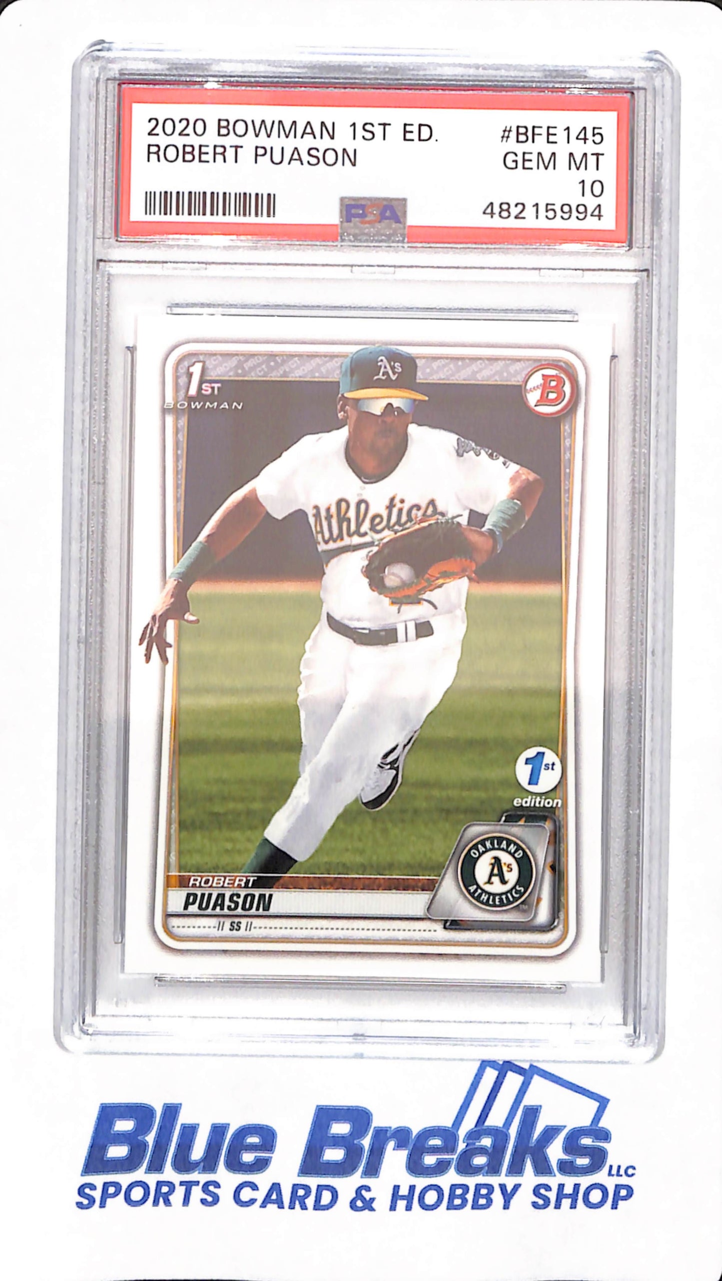 2020 Bowman 1st Edition - Robert Puason - # BFE145 - Baseball - PSA 10 - Oakland Athletics