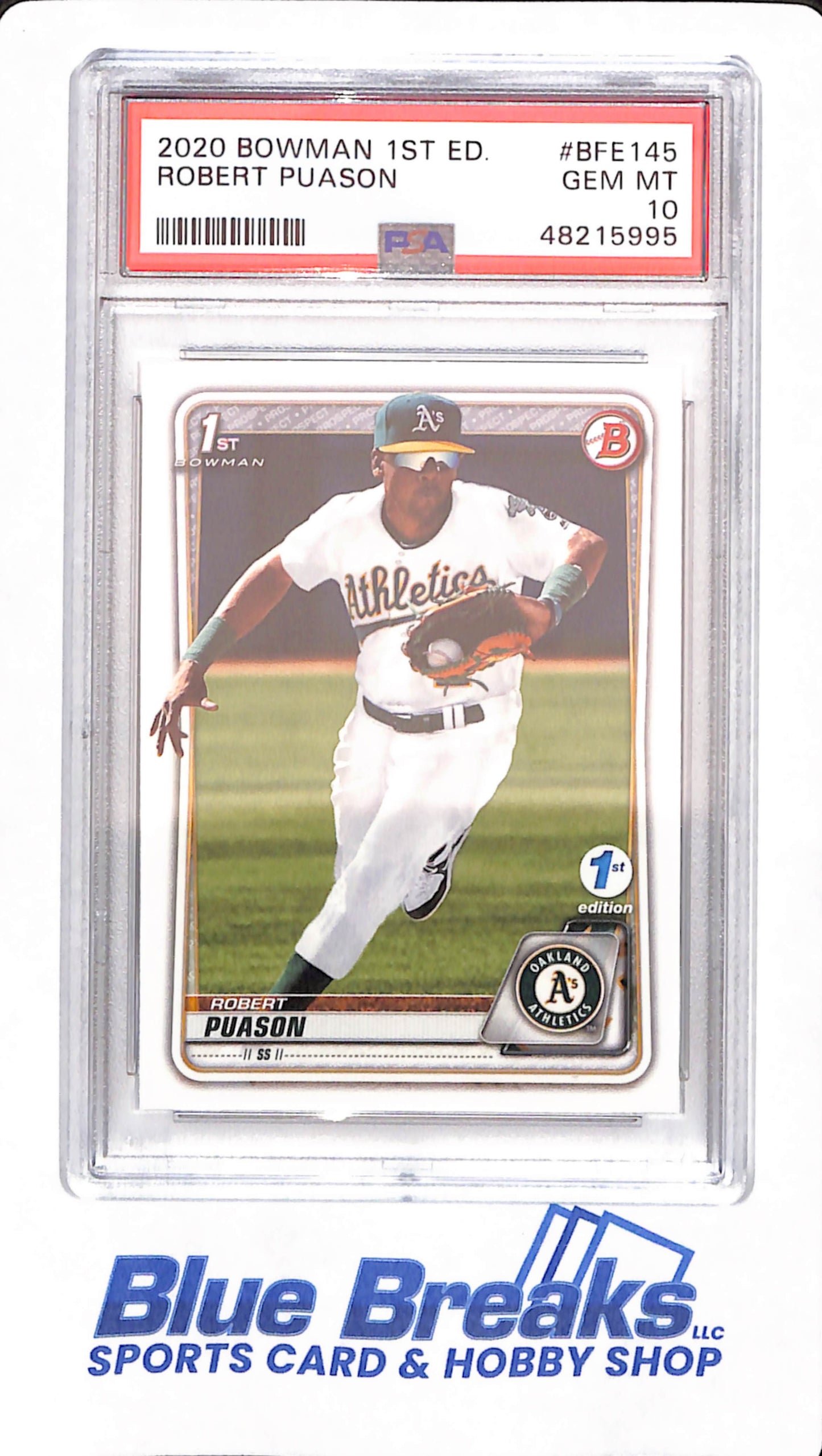 2021 Bowman 1st Edition - Robert Paulson - # BFE 145 - PSA 10 - Baseball - Oakland Athletics