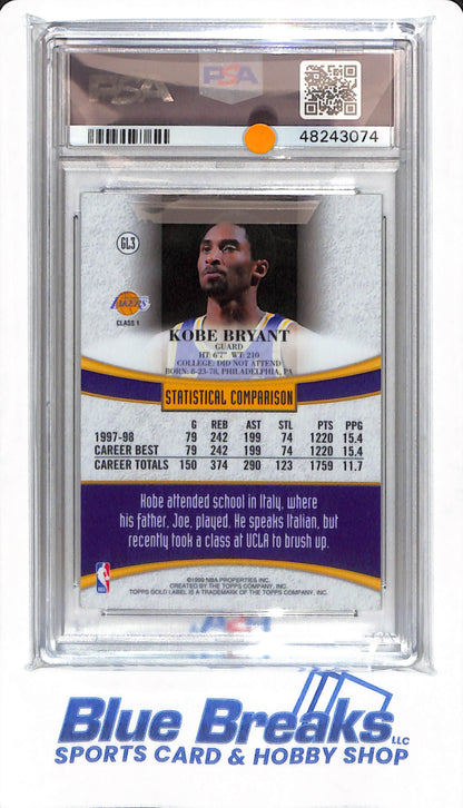 1998 Topps Gold Label - Kobe Bryant - # GL3 - PSA 8 - Basketball - Los Angeles Lakers