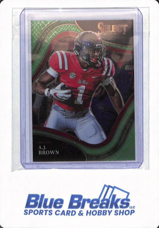 2022 Panini Select Draft Picks - A.J. Brown - #157 - Ole Miss - Green - Football