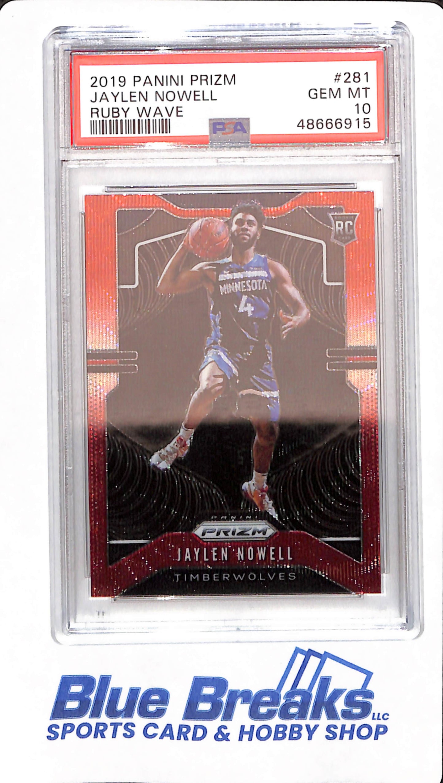 2019 Panini Prizm - Jaylen Nowell - Minnesota Timberwolves - Basketball - # 281 - PSA 10 - Ruby Wave