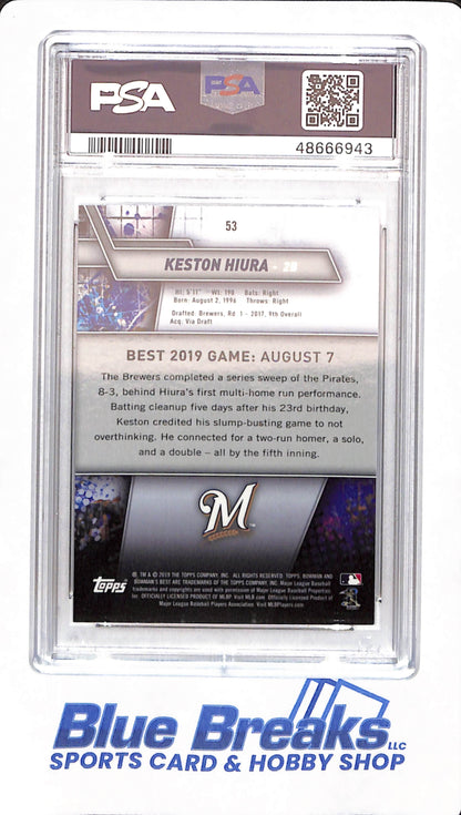 2019 Bowman's Best - Keston Hiura - Baseball -  # 53 - PSA 10 - Rookie - Milwaukee Brewers