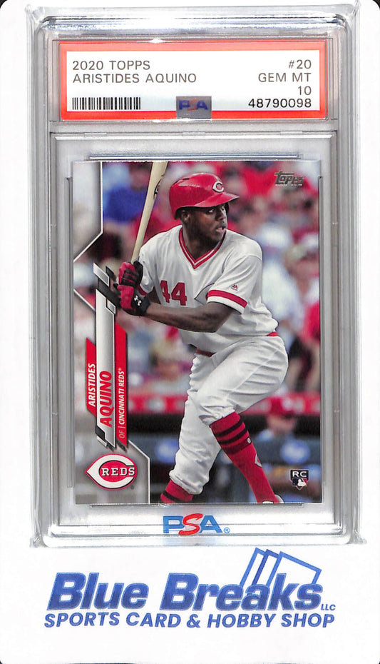 2020 Topps - Aristides Aquino - #20 - PSA 10 - Cincinnati Reds - Baseball