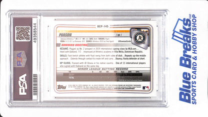 2020 Bowman Chrome - Robert Puason - # BCP145 - Baseball - PSA 10 - Oakland Athletics - Rookie - Prospects