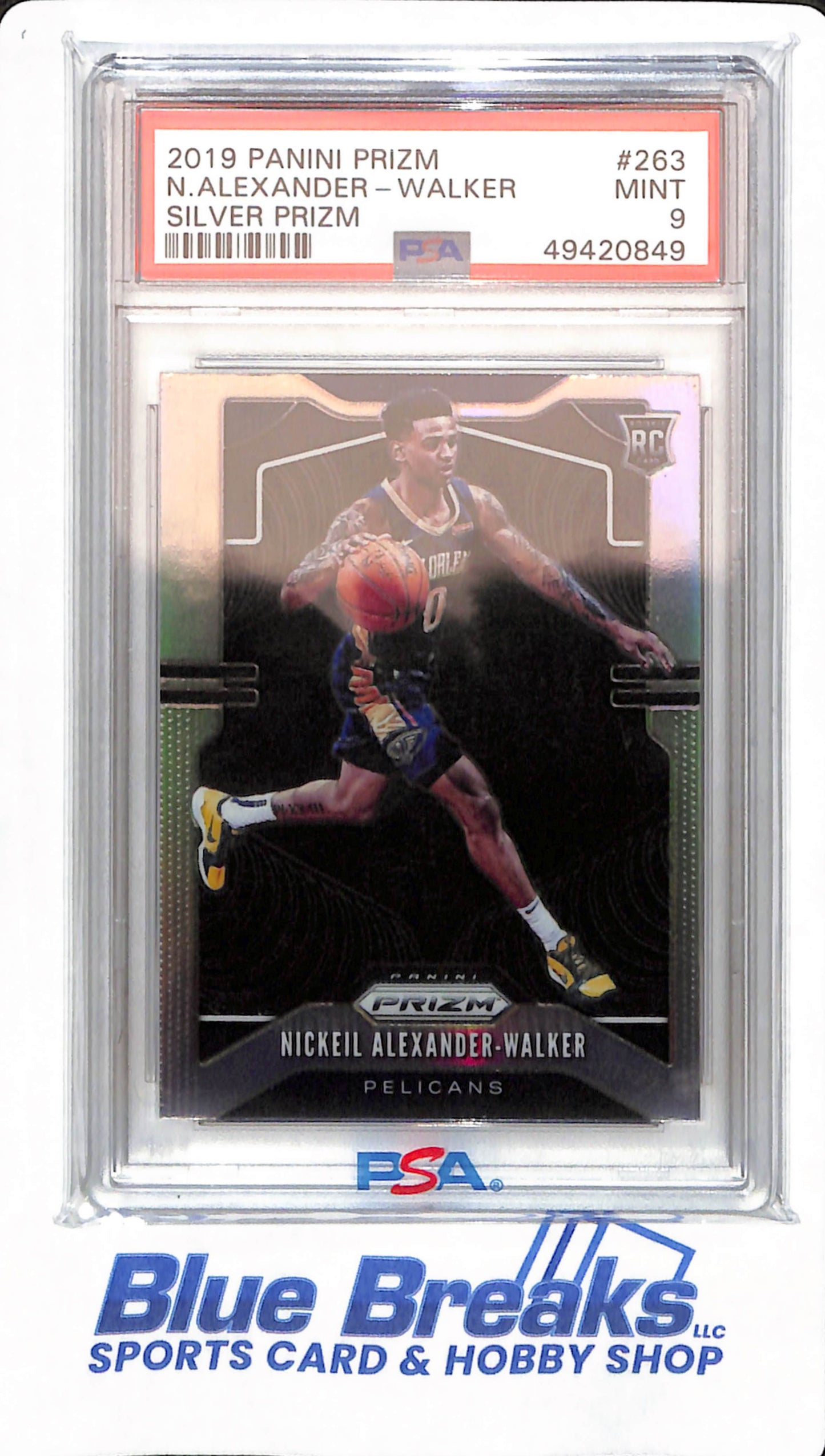 2019 Panini Prizm - Nickeil Alexander Walker - # 263 - New Orleans Pelicans - Baseball - PSA 9 - Silver