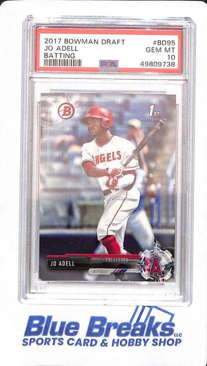 2017 Bowman Draft - Jo Adell - # BD95 - PSA 10 - Baseball - Los Angeles Angels - Batting - 1st Bowman