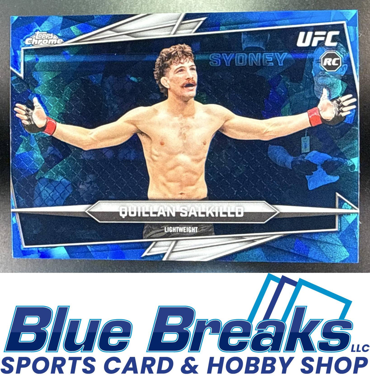 2026 Topps Chrome Sapphire UFC Quillan Salkilld #57d RC