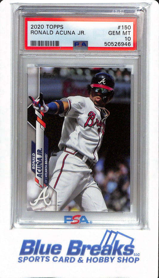 2020 Topps - Ronald Acuna Jr - #150 - PSA 10 - Atlanta Braves - Baseball