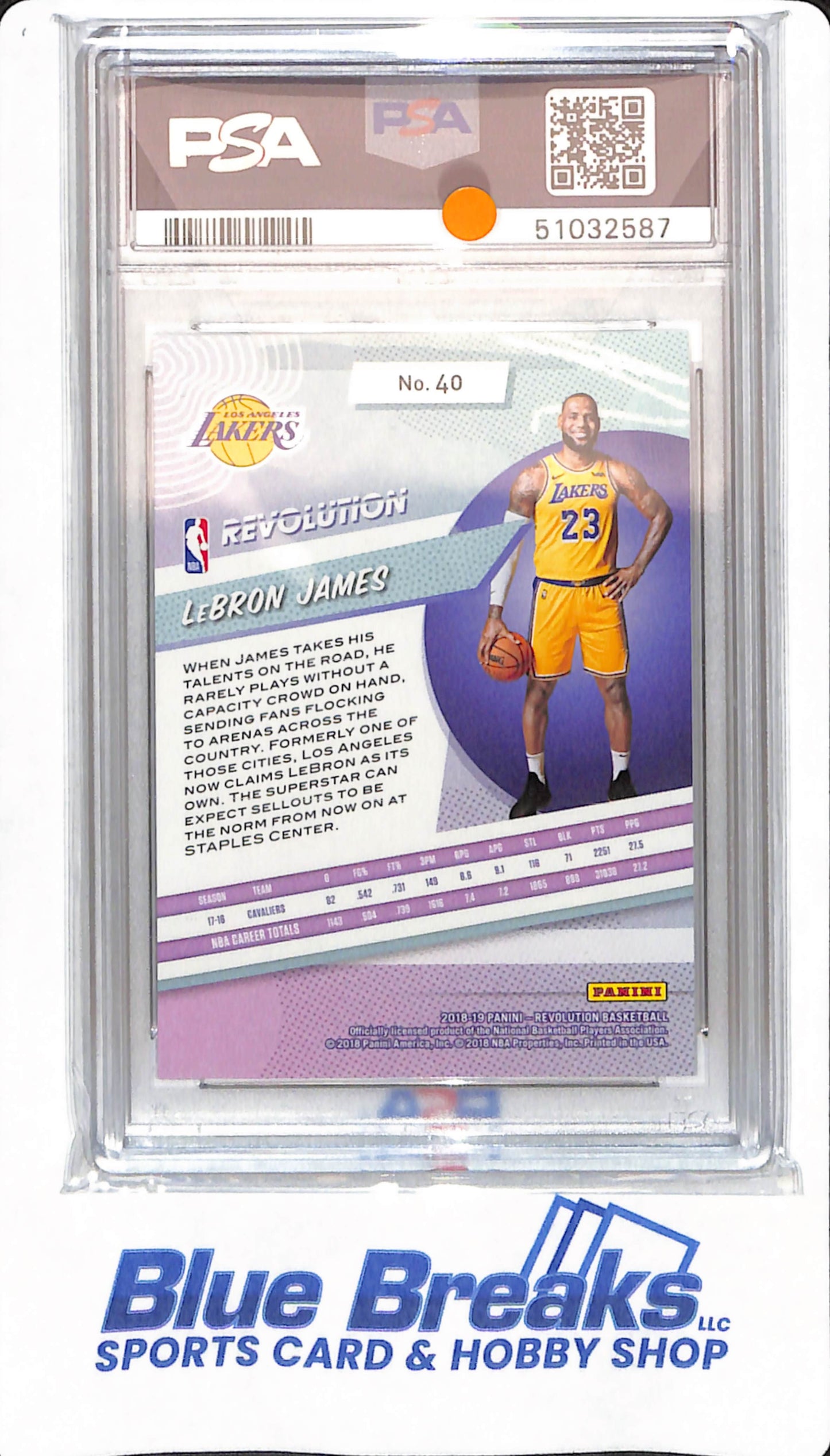 2018 Panini Revolution - LeBron James - # 40 - PSA 10 - Los Angeles Lakers - Basketball