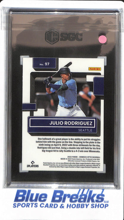 2022 Donruss Optic - Julio Rodriguez - #97 - SGC 8 - Seattle Mariners - Baseball