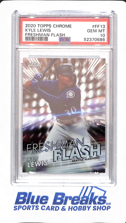 2020 Topps Chrome - Kyle Lewis - Baseball - # FF13 - PSA 10 - Seattle Mariners - Freshman Flash