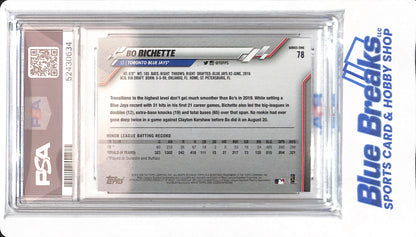 2020 Topps - Bo Bichette - # 78 - Toronto Blue Jays - Baseball - PSA 10