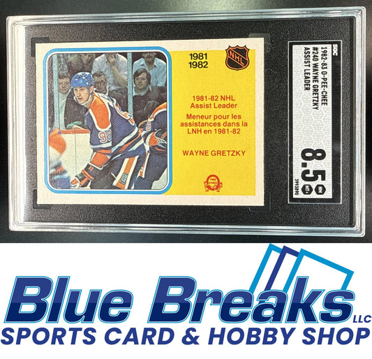 1982 O-Pee-Chee Wayne Gretzky #240 League Leaders SGC 8.5 Edmonton Oilers