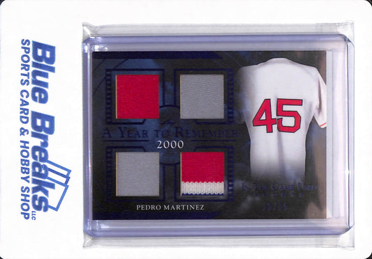 2020 Leaf In the Game Used Sports - Pedro Martinez - # AYR-31 - Boston Red Sox - Baseball - A Year to Remember - Relic - 15/35