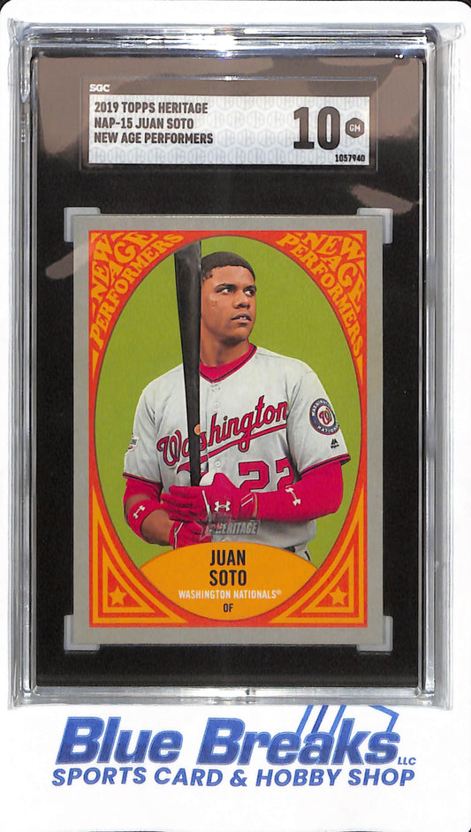 2019 Topps Heritage - Juan Soto - #NAP-15 - SGC 10 - Washington Nationals - Baseball