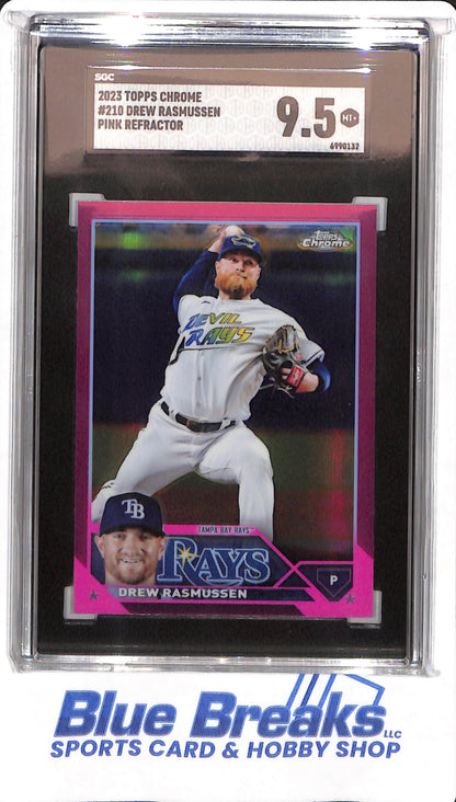 2023 Topps Chrome - Drew Rasmussen - #210 - SGC 9.5 - Tampa Bay Rays - Baseball - Pink Refractor