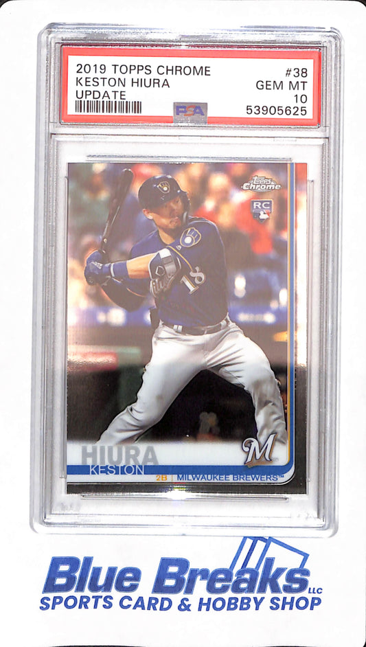 2019 Topps Chrome - Keston Hiura - # 38 - PSA 10 - Baseball - Milwaukee Brewers - Update - Rookie