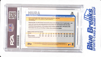 2019 Topps Chrome - Keston Hiura - # 38 - PSA10 - Baseball - Milwaukee Brewers - Update - Rookie (Copy)