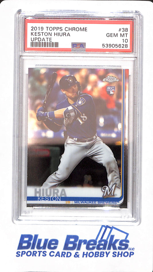 2019 Topps Chrome - Keston Hiura - # 38 - PSA 10 - Baseball - Milwaukee Brewers - Update - Rookie