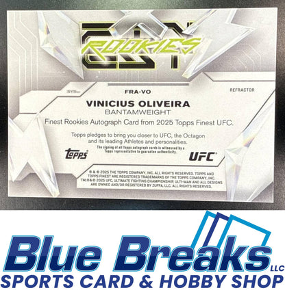 2025 Topps UFC Finest RC Auto Refractor Vinicius Oliveira [RC] #FRA-VO