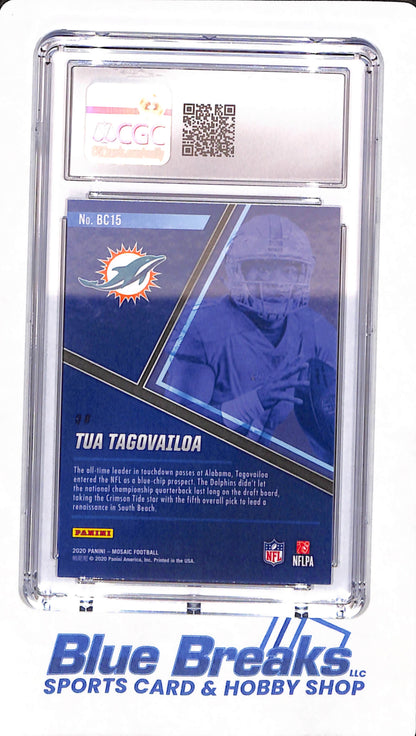 2020 Panini Mosaic - Tua Tagovailoa - Football - Miami Dolphins - Blue Chips - # BC15 - CGC 10