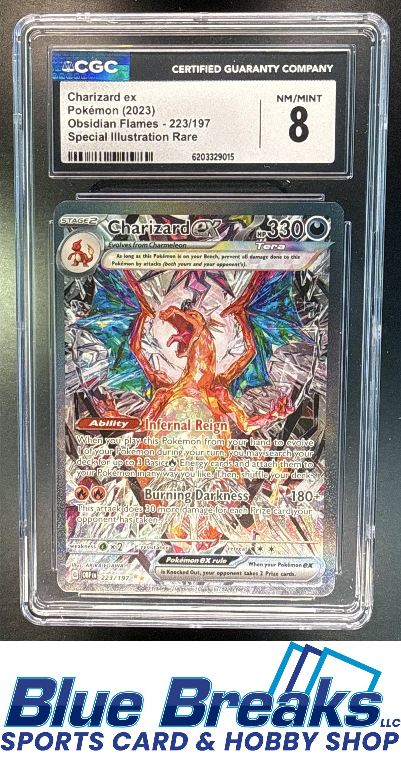 2023 Pokemon SV Obsidian Flames - OBF EN Charizard ex #223/197 Special Illustration Rare CGC 8
