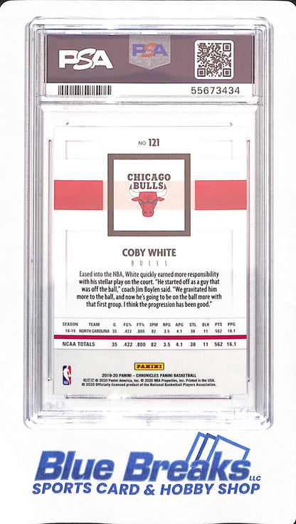 2019 Panini Chronicles - Coby White - # 121 - PSA 10 - Basketball - Chicago Bulls - Pink - Rookie