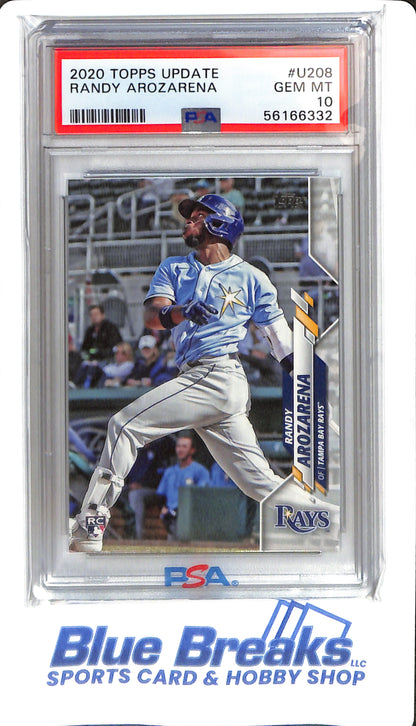 2020 Topps Update - Randy Arozarena - #U208 - PSA 10 - Tampa Bay Rays - Baseball