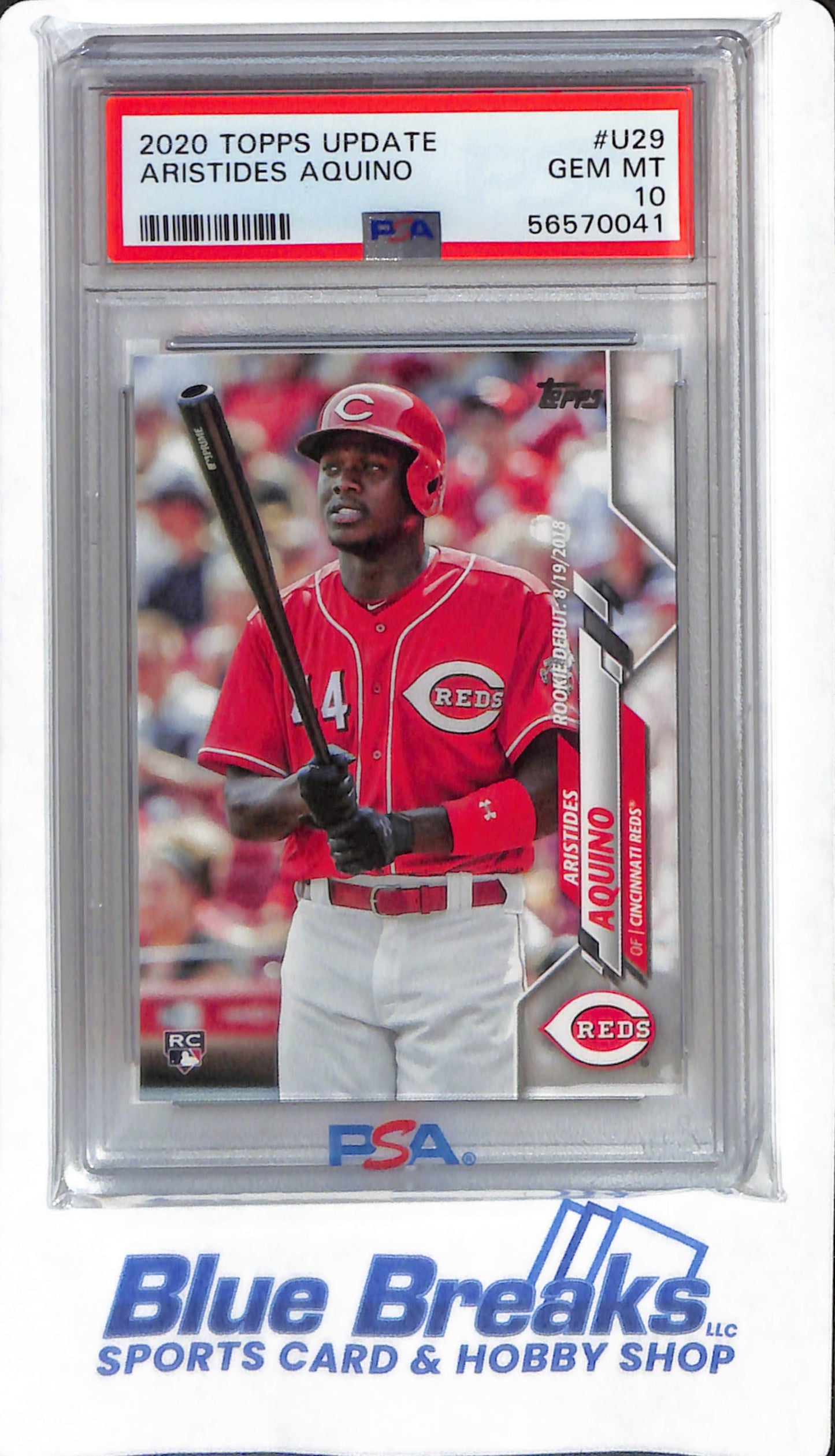 2020 Topps Update - Aristides Aquino - #U29 - PSA 10 - Cincinnati Reds - Baseball