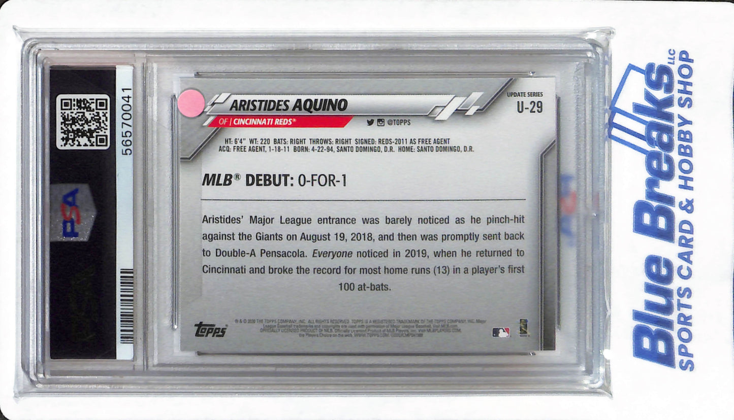 2020 Topps Update - Aristides Aquino - #U29 - PSA 10 - Cincinnati Reds - Baseball