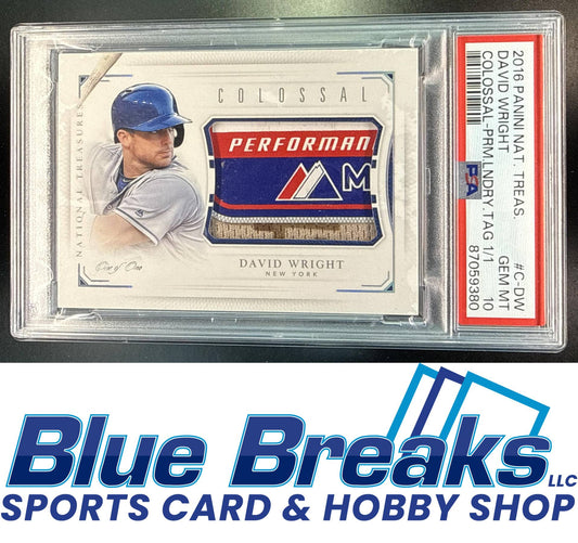 2016 Panini National Treasures David Wright #C-DW Colossal Prime Brand Logo 1/1 PSA 10 New York Mets