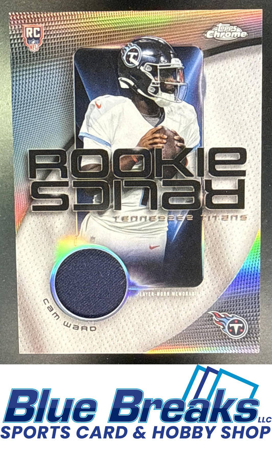 2025 Topps Chrome RC Relics Cam Ward #RR-CW Relic Tennessee Titans