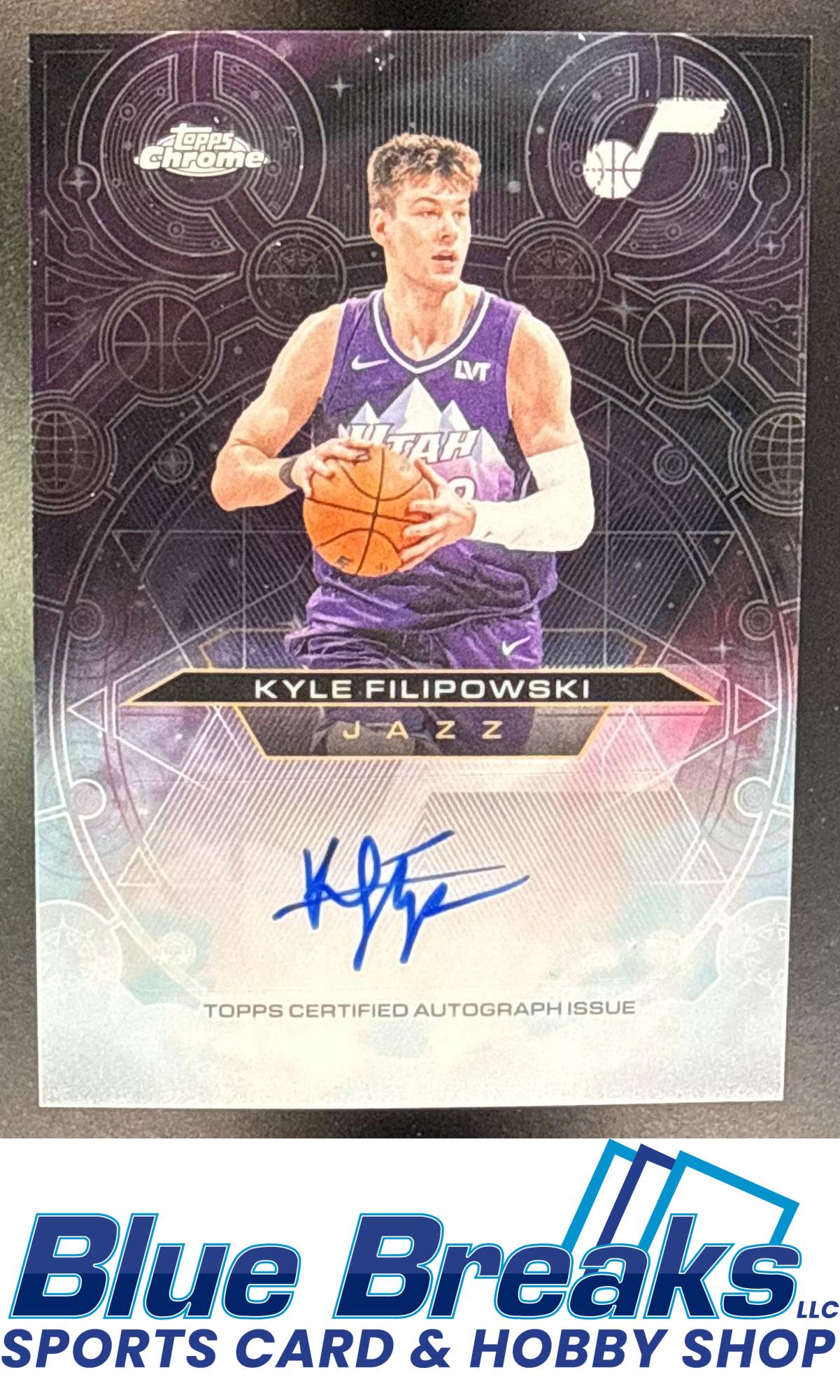 2025 Topps Chrome Update Kyle Filipowski #CH-KF Chromographs Auto Utah Jazz