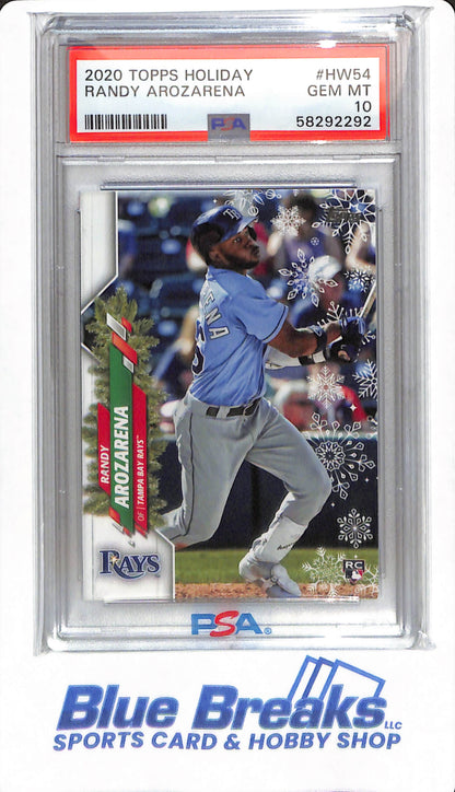 2020 Topps Holiday - Randy Arozarena - #HW54 - PSA 10 - Tampa Bay Rays - Baseball