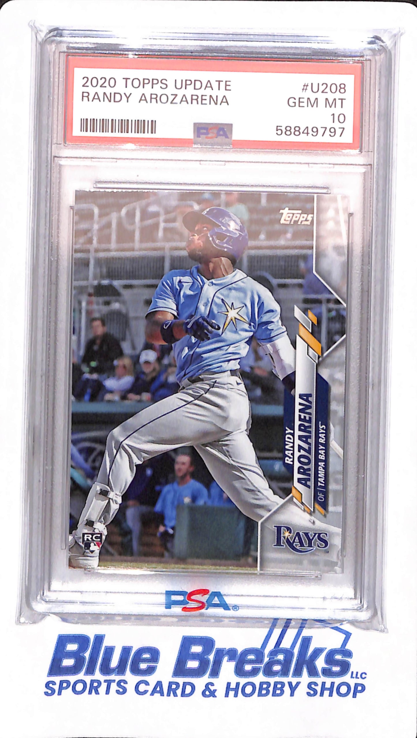 2020 Topps Update - Randy Arozarena - # U208 - Tampa Bay Rays - Baseball - PSA 10