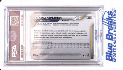 2020 Topps Update - Randy Arozarena - # U208 - Tampa Bay Rays - Baseball - PSA 10