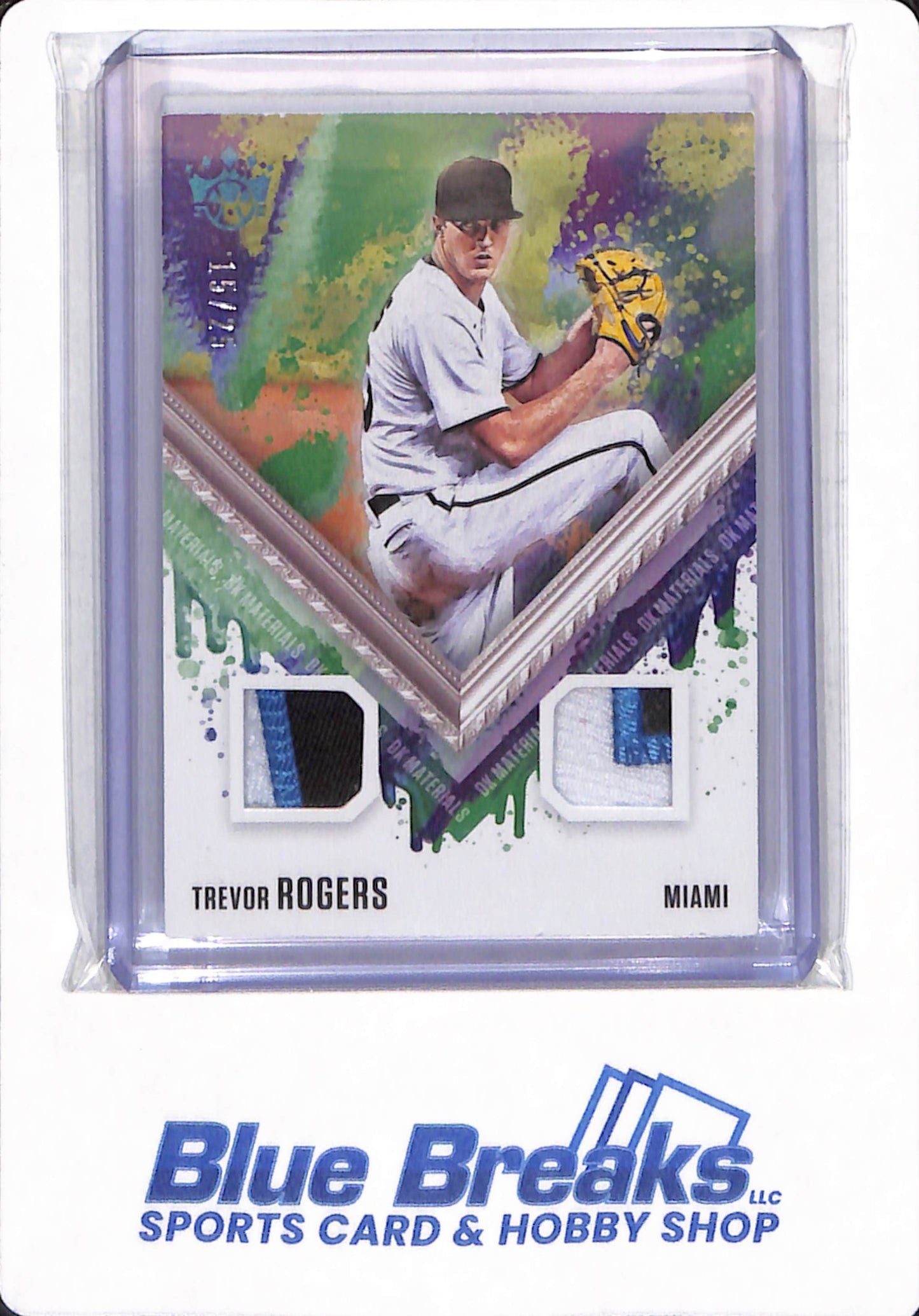 2021 Panini Diamond Kings - Trevor Rogers - # DKM-TR - Miami Marlins - Baseball - Relic - 15/25