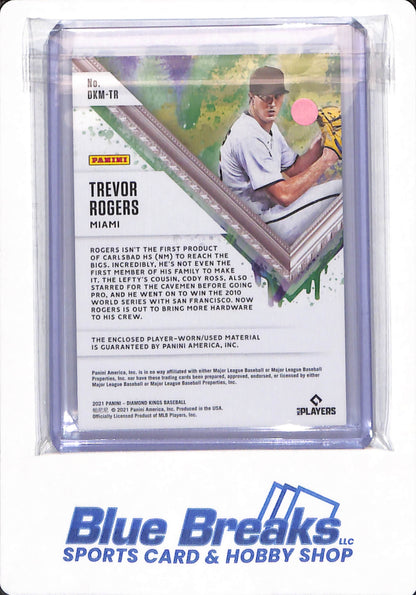 2021 Panini Diamond Kings - Trevor Rogers - # DKM-TR - Miami Marlins - Baseball - Relic - 15/25