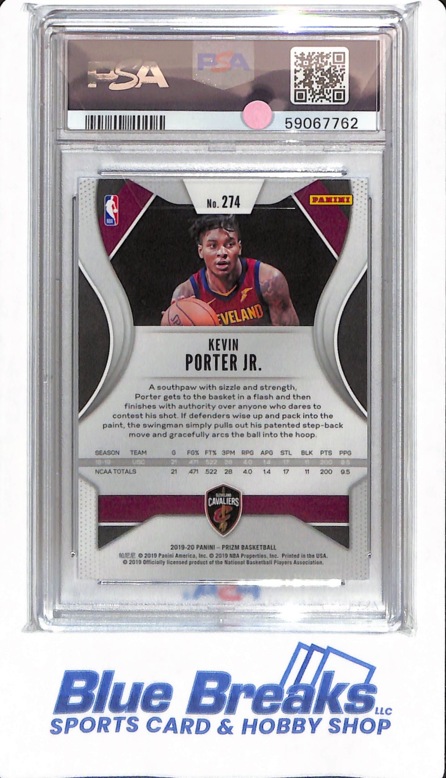 2019 Panini Prizm - Kevin Porter Jr - #274 - PSA 10 - Cleveland Cavaliers - Basketball