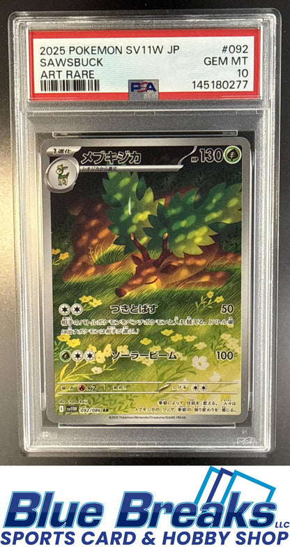 2025 Pokemon White Flare JP Sawsbuck #092/086 Art Rare PSA 10