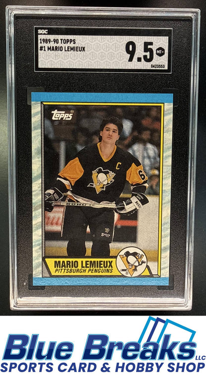 1989-90 Topps Mario Lemieux [RC] #1 SGC 9.5 Pittsburgh Penguins