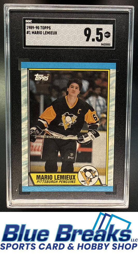 1989-90 Topps Mario Lemieux [RC] #1 SGC 9.5 Pittsburgh Penguins